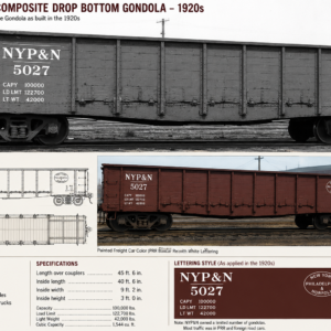 Pre-Order CCH Exclusive Custom Run NYP&N 50 Ton Composite Drop Bottom Gondola Car