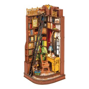 TGE02 Rolife Silent Corner Study DIY Book Nook Shelf Insert