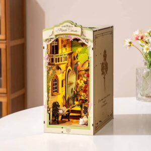 TGB09 Rolife Floral Corner DIY Book Nook Shelf Insert Kit
