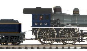 O Scale Premier Baltimore & Ohio 4-4-0 American Steam Engine w/Proto-Sound 3.0 (86” Hi-Rail Wheels)