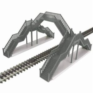 O Scale Single Track Pedestrian Crosswalk - Silver
