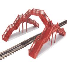 O Scale Single Track Pedestrian Crosswalk - Red