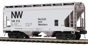 Atlas O Premier ACF 2 Bay Centerflow Hopper Norfolk & Western #180328